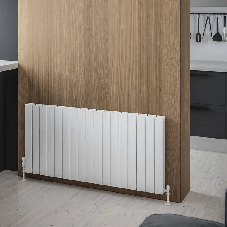 Solaro Double 600x1254 Designer Aluminium Radiator White