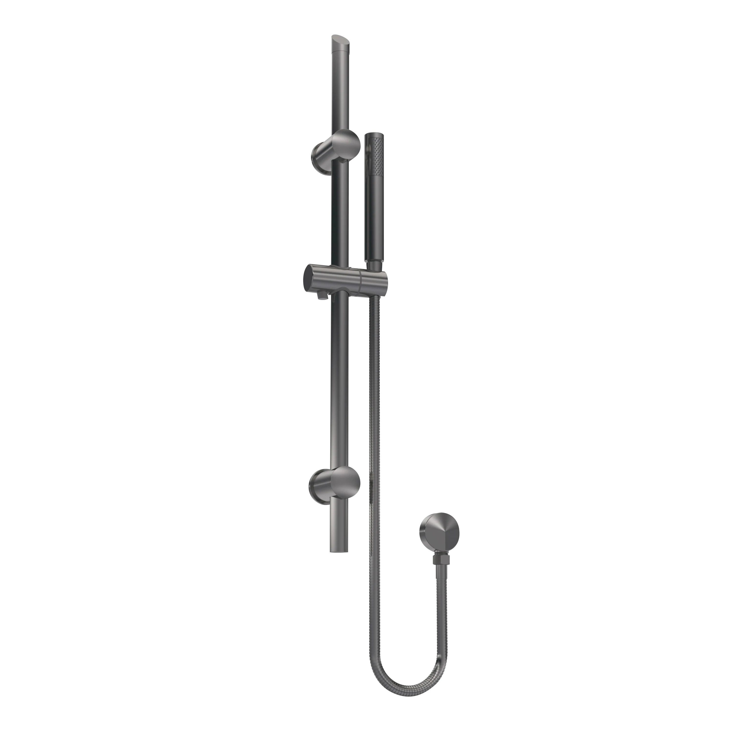 Photos - Shower System Nuie Aquess Curvo Shower Riser Rail Kit - Pewter STY742 
