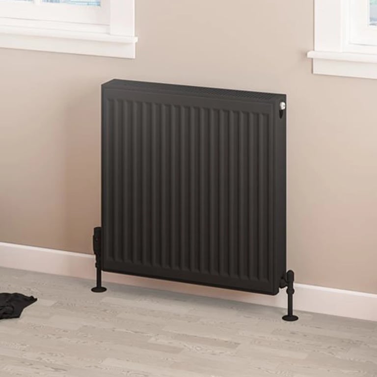 Solaro K2 Type 22 600 x 600mm Double Panel Radiator, Double Convector - Black | Compare The Build