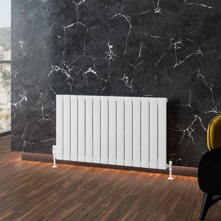Solaro Single Panel 600 x 1032mm Designer Aluminium Radiator Gl