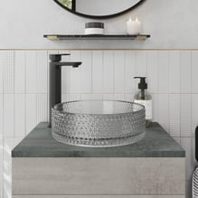 Affine Crystal Glass Countertop Basin - 353 x 353mm Price Comparisons | Compare The Build
