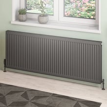Solaro P+ Type 21 600 x 1600mm Double Panel Radiator Single Convector with Lined Cover - Anthracite Price Comparisons | Compare The Build