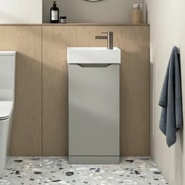 tavistock-nimble-400-matt-light-grey-freestanding-cloakroom-vanity-unit-with-basin-395mm