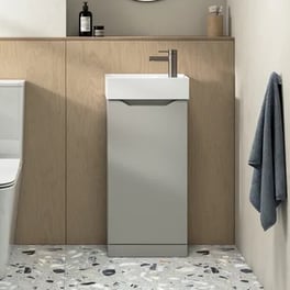 tavistock-nimble-400-matt-light-grey-freestanding-cloakroom-vanity-unit-with-basin-395mm