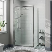 Diamond Hinged Shower Enclosure 1000 x 800mm with Non Slip Tray and Waste - 8mm Price Comparisons | Compare The Build