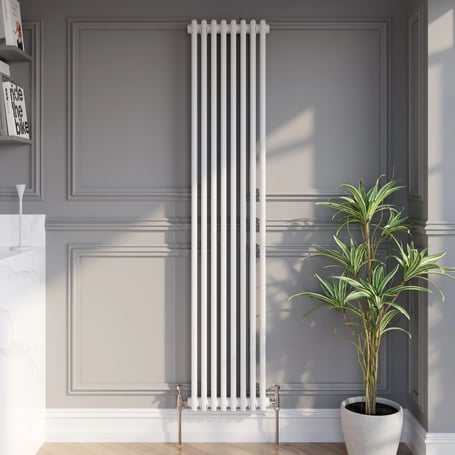 Park Lane Vertical Double Column Radiator White 1800 x 380mm