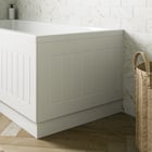 Ceramica Tongue & Groove Bath End Panel White 700mm