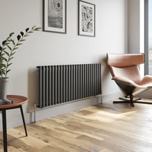 DuraTherm Horizontal Oval Tube Single Panel Designer Radiator - 600 x 1560mm Anthracite Price Comparisons | Compare The Build