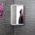 Croydex Simplicity Mirror Corner Bathroom Cabinet White