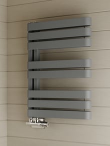 Terma Warp S Salt n Pepper Grey Heated Towel Radiator 655 x 500mm Price Comparisons | Compare The Build