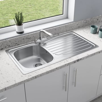 Essentials Inset Single Bowl Stainless Steel Sink Rectangular - KSINK001B
