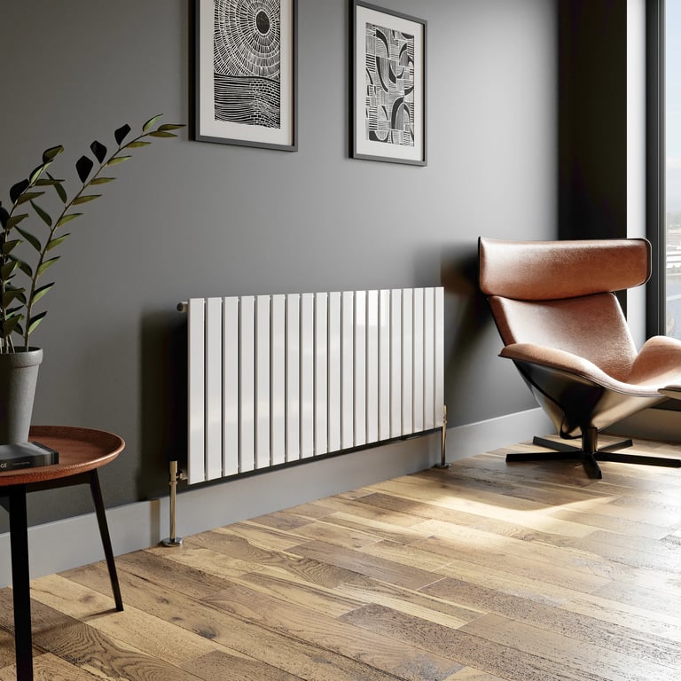 DuraTherm 600 x 1440mm Flat Single Panel Radiator White