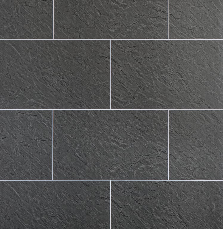 Starline Riven Slate Wall Panel with White Grouting