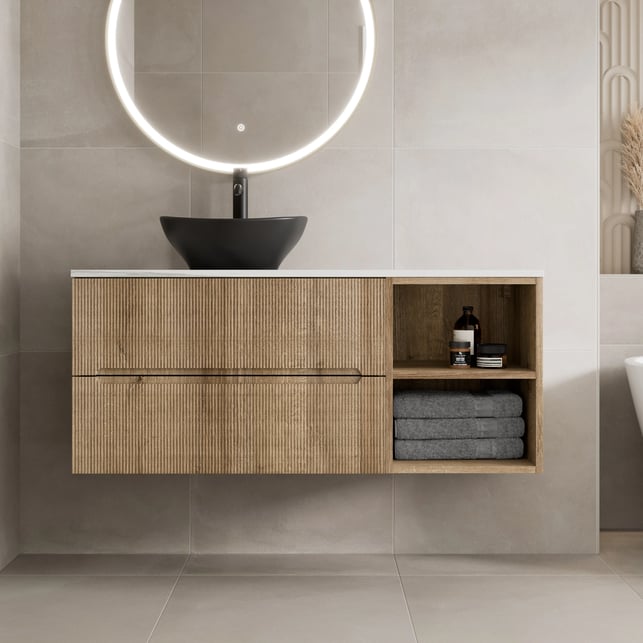 vitusso-fluted-wood-white-wall-hung-bathroom-vanity-unit-with-oval-basin-black-1200mm