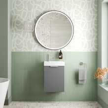 Artis Fluted Wall Hung Grey Vanity Unit - 400mm Price Comparisons | Compare The Build