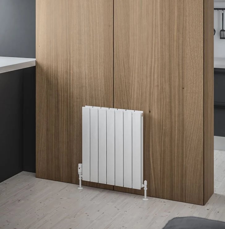 Solaro Double 600x514 Vertical Designer Aluminium Radiator White