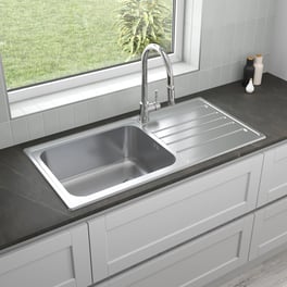 Sauber Inset Single Bowl Stainless Steel Sink Rectangular - KSINK033B