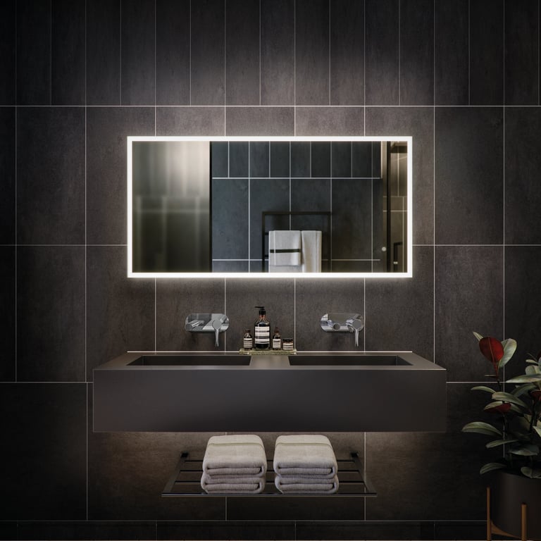 RAK Cupid LED Bathroom Mirror with Demister Pad & Shaver Socket