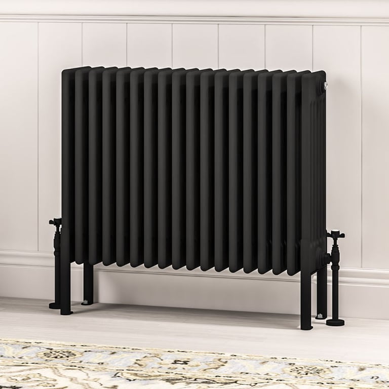 Eastlake Imperia 600 x 830mm Traditional 6 Column Radiator Black