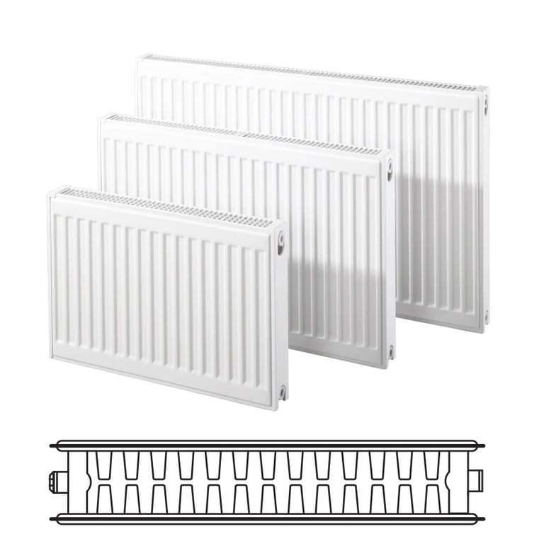 Page 2 of 8 Double Panel Radiators - Type 22 (Two Internal Convectors)