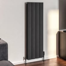 Solaro Guardia 1200 x 375mm Vertical Designer Aluminium Radiator Matt Anthracite Price Comparisons | Compare The Build