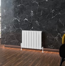 Solaro Single Panel 500 x 588mm Designer Aluminium Radiator Gloss White Price Comparisons | Compare The Build