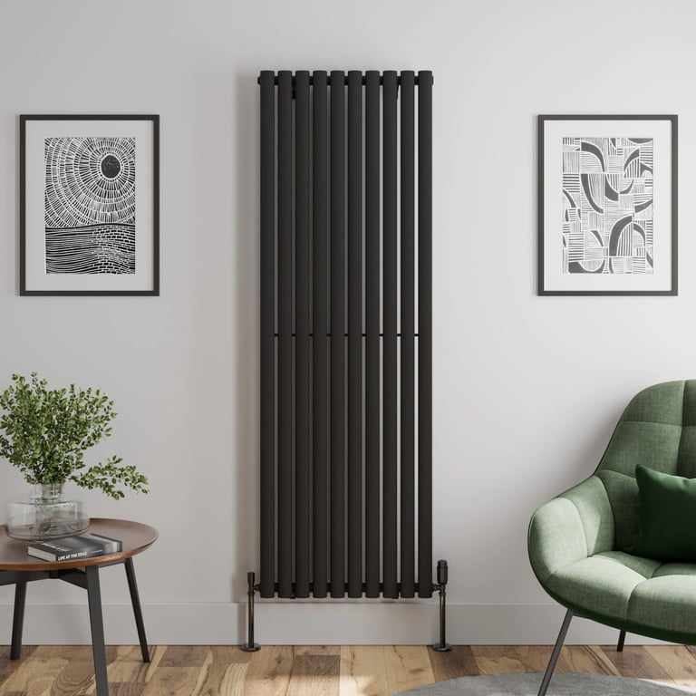 DuraTherm Vertical Oval Tube Single Panel Designer Radiator - 1800 x ...