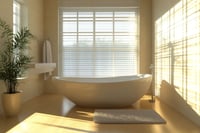 A large bathroom with a large tub and a window