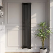 Park Lane Traditional Vertical Colosseum Triple Bar Column Radiator Black - 1800 x 380mm Price Comparisons | Compare The Build