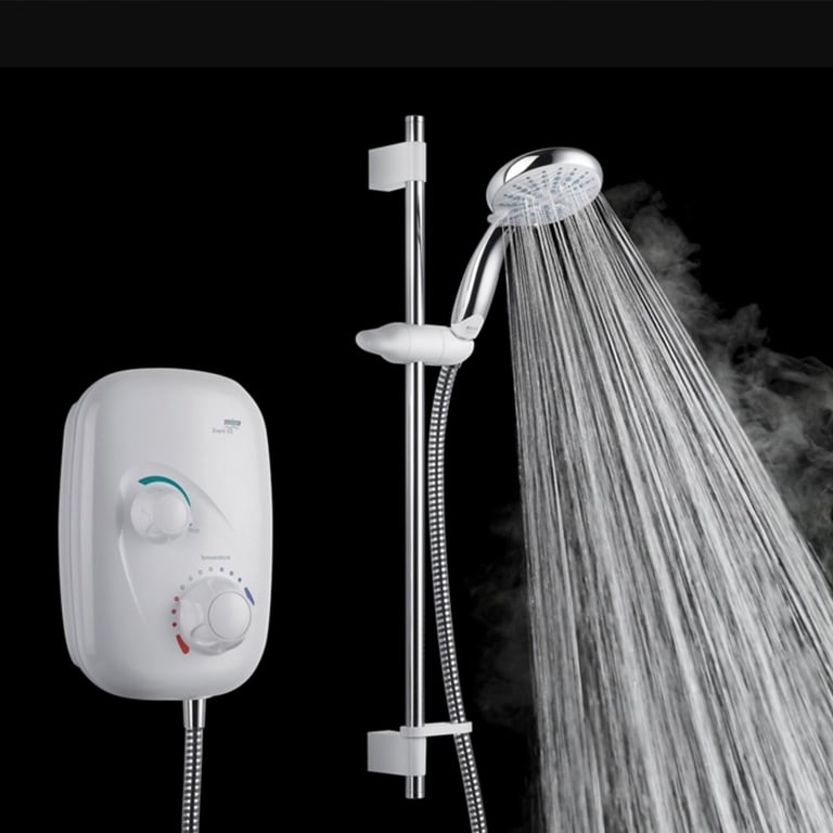 Mira Event XS Power Shower with Pump - White & Chrome 1.1532.401