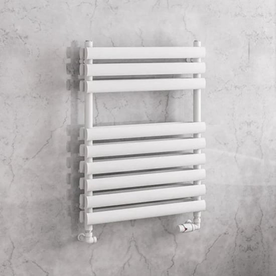 Solaro Tunstall 800 x 600mm Double Panel Heated Towel Radiator - Matt White