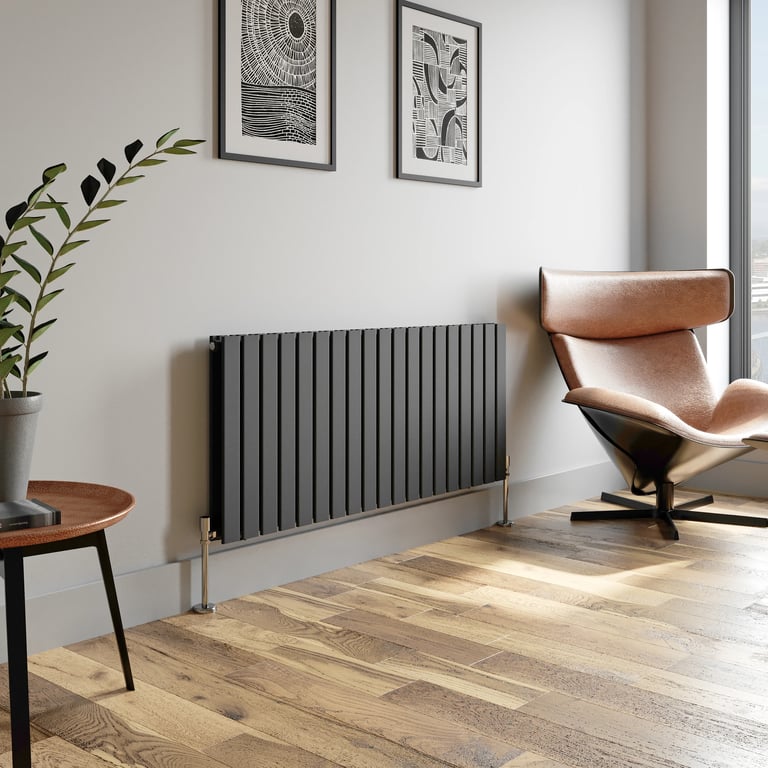 DuraTherm 600 x 1440mm Flat Double Panel Radiator Anthracite