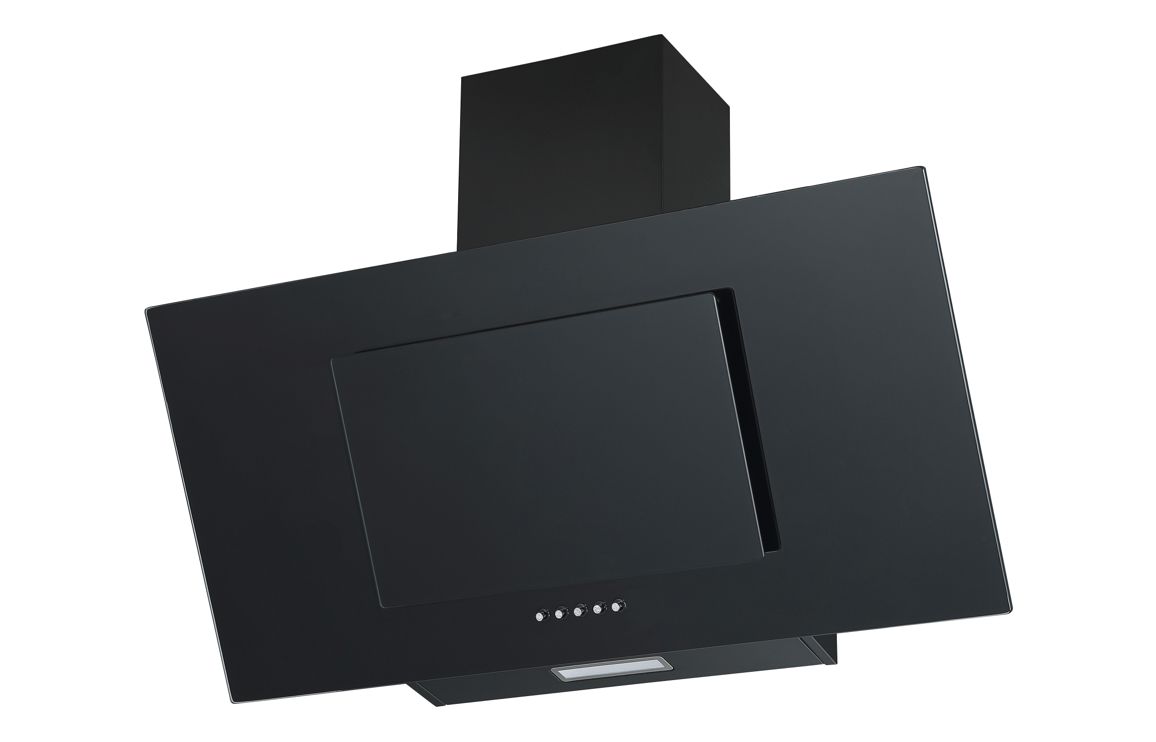 Prima PRAE0036 90cm Angled Chimney Cooker Hood Black
