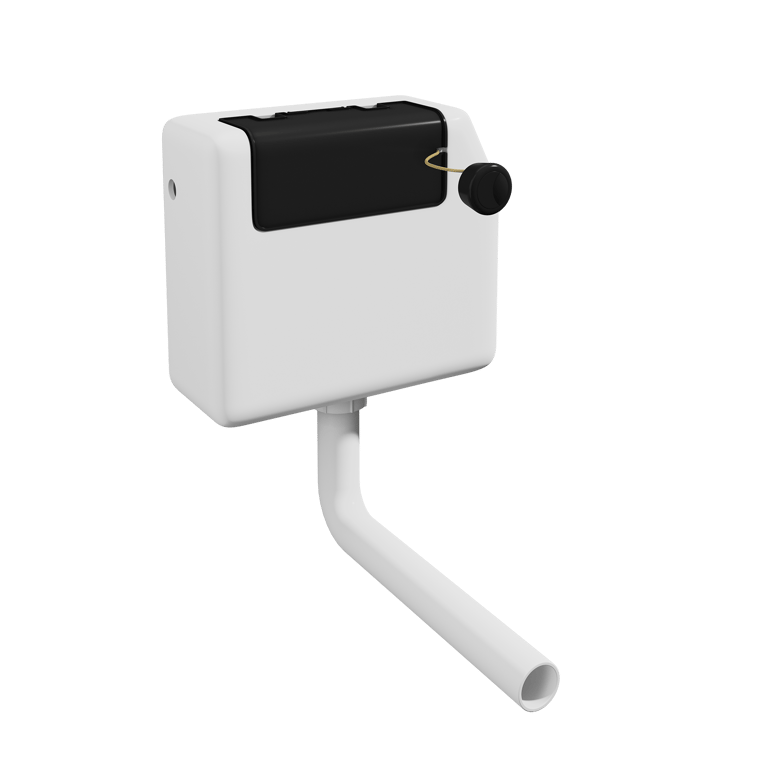 Concealed WC Toilet Cistern With Matt Black Dual Flush Cable Push Button Left Water Entry~5065011404419 01c Mp - View #10