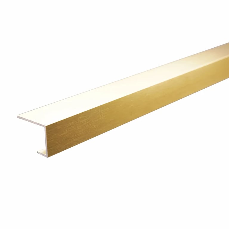 Multipanel Wall Panel End Cap Profile Type C Brushed Brass 2750mm