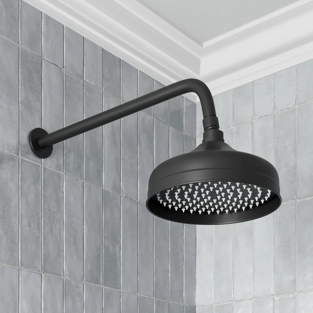 park-lane-wall-mounted-traditional-drencher-shower-head-200mm-black