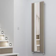 Terma Rolo Quartz Mocha Designer Radiator with Mirror 1800 x 590mm Price Comparisons | Compare The Build