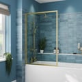 Brushed Brass Bath Screen Collection