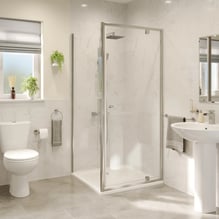 Hydrolux Pivot Shower Enclosure 800 x 700mm with Low Profile Tray - 4mm Price Comparisons | Compare The Build