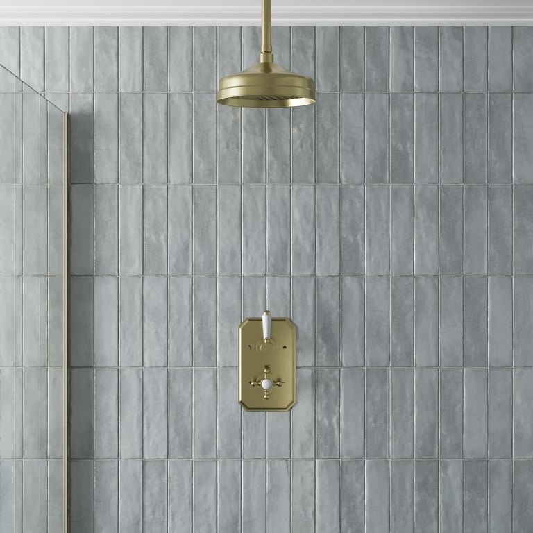 Park Lane Rye Traditional Ceiling Concealed Mixer Shower Brass