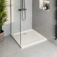 Podium Low Profile Square Non-Slip Shower Tray 800 x 800mm with Waste Price Comparisons | Compare The Build