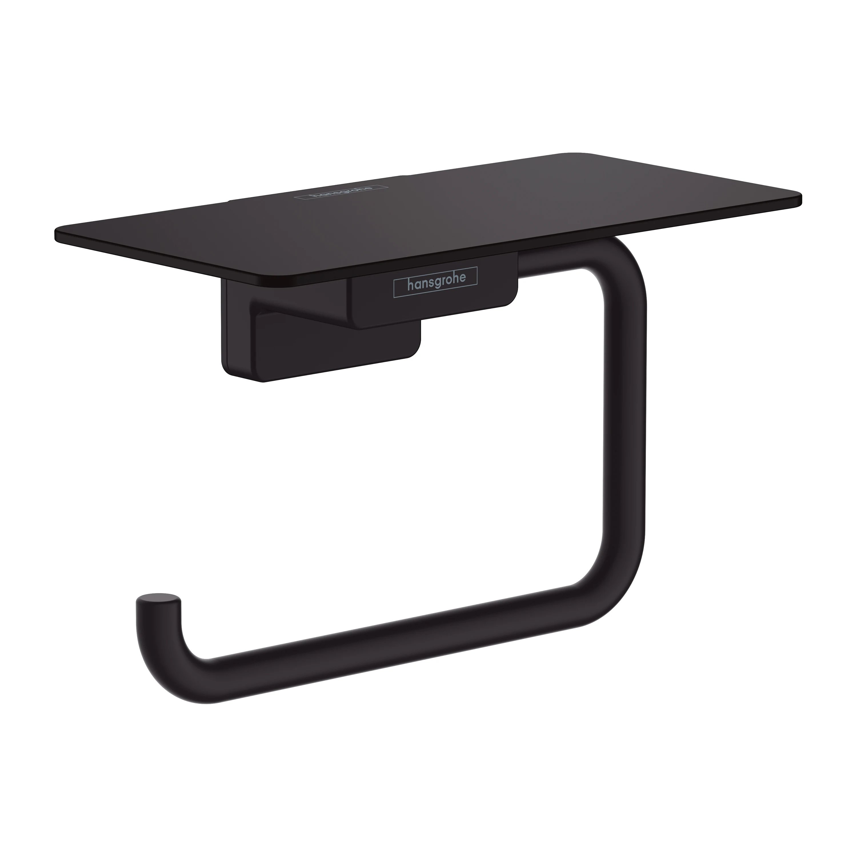 Hansgrohe AddStoris Toilet Roll Holder with Shelf Matt Black