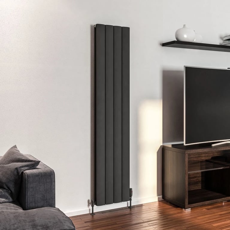 Solaro Guardia 1800 x 375mm Vertical Designer Aluminium Radiator Matt ...