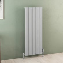 Solaro Malmesbury Single Panel 1200 x 470mm Vertical Designer Aluminium Radiator Matt Grey Price Comparisons | Compare The Build