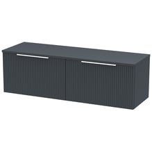 Opula Fluted Wall Hung Anthracite Countertop Vanity Unit - 1200mm Price Comparisons | Compare The Build