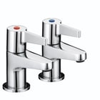 Bristan Design Utility Bath Pillar Taps - Chrome 