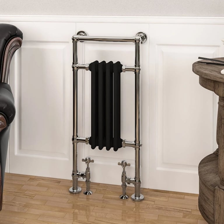 Eastlake 960x429 Traditional Heated Towel Radiator Black