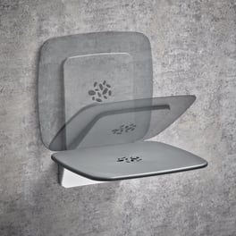 Mira Premium Shower Seat Grey and Chrome