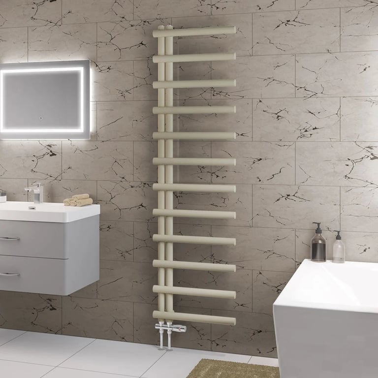 Solaro Marlow E-Style 1750 x 500mm Heated Towel Radiator - Matt Cappuccino