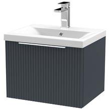 Opula Fluted Wall Hung Anthracite Vanity Unit - 500mm Price Comparisons | Compare The Build